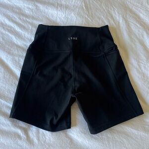 Black Athletic Biker Shorts